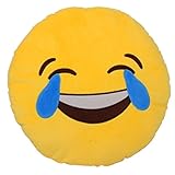 Runde Emoji Emoticon Kissen Weich Plüsch Spielzeug Lachen zu T
