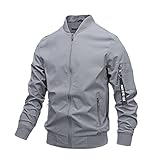 SSBZYES Herrenjacke Herbst und Winter Herrenjacke Stehkragenjacke Baumwolle Casual Herrenjacke einfarbig Reißverschluss Casual große Jack