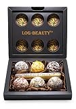 BIO Badepralinen mit VITAMIN C'BEAUTY-Wohlfühloase' Wellness-Badezusatz-Set, 6 Badekugeln & 1 Badestick als Geschenkset für Weihnachten oder als Geschenk für Mutter, Freundin, Frau und Schw