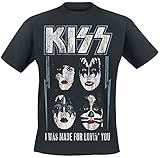 Kiss I was Made for Lovin' You Männer T-Shirt schwarz M 100% Baumwolle Band-Merch, B