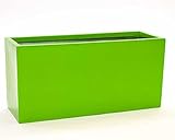Elegant Einrichten Blumentrog, Pflanztrog Fiberglas 84x30x40cm Hochglanz Avocado grü