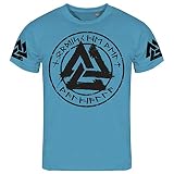 VALKNUT Männer T-Shirt Wikinger Rune Black Nordische Welt W