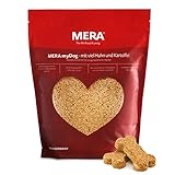 MERA myDog, hochwertiger Trockenmix aus Huhn, Kartoffeln, Möhren und Äpfeln, ideal zum Backen von Leckerlis oder Keksen, für eine ausgewogene Ernährung, getreidefrei, zuckerfrei (1 kg)