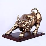 LGYKUMEG Europäischen-Stil Kuh Ornamente Hause Dekoration Skulptur Kreative Harz Statue Maskottchen Wohnzimmer TV Schrank Büro Einrichtung Stier Harz Dekoration Tier Skulp