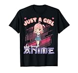 Just A Girl Who Loves Anime Merch Anime Girl Manga T-S