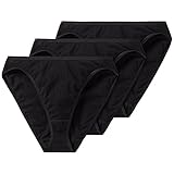 Schiesser Damen Rio-slip Slip, 3er Pack, Schwarz (000-schwarz), 38 EU