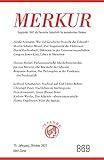 MERKUR Gegründet 1947 als Deutsche Zeitschrift für europäisches Denken - 2021-10: Nr. 869, Heft 10, Oktober 2021