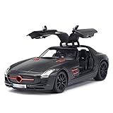 WJSM 1:18 Für S-LS. Für A-MG Sportwagen Statische Simulation Diecast Legierung Modell Auto Geschenk Spielzeuge (Color : Black)