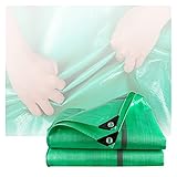 AYLYHD Bollerwagen Dach Plane Wasserdicht Schwerlast Möbel Wohnwagen Deckblatt Garten Plane Mehrzweck Waterproof Sheet Outdoor, 0,45 MM Dick (Color : Green, Size : 2x2m/6.56x6.56ft)