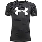 Under Armour Jungen Tech Big Logo Printed Short Sleeve Gym T-Shirt Langärmelig, Schwarz (003)/Weiß, M