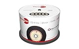 Primeon CD-R 80Min/700MB/52x Cakebox (50 Disc), black-vinyl-disc Surface, schwarz, beige,rot, 700 MB