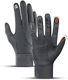 Winter Warme Handschuhe, Touchscreen Winterhandschuhe für Herren Damen, wasserdichte Winddichte rutschfest Fahrrad Radsport Handschuhe, MTB Fahrradhandschuhe, Thermo Skihandschuhe (L-23.5CM)