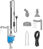 Jooheli Aquarium Mulmsauger Aquarium Sauger Mulmsauger Elektrisch Betriebener Kiesreiniger für Aquarien Algen/Kies/Schmutz Reinigung Wasserwechsel Pumpe Gravel Cleaner (28 W)