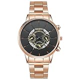 Grosse Armbanduhren Herren GüNstig Uhren RoséGold Wasserdichte Edelstahl Datums Armbanduhr Luxusuhren Quarzuhr Fashion Round Dial Casual Armbanduhren FüR MäN