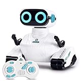 ALLCELE Fernbedienung Roboter Spielzeug für Jungen und Mädchen, RC Elektro Spielzeug mit Fernbedienung Griff, LED-Augen und flexiblen Arme, Ideale Weihnachten Geburtstag Geschenke für Kinder 6+ (Weiß)