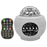 GRTVF Sternenhimmel Projektionslampe, LED Star Ocean Wave Projektor Nachtlicht Galaxy Sternenhimmel Projektor Nachtlampe mit Musik Bluetooth Lautsprecher fü