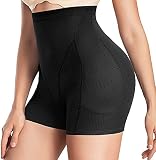 Gotoly Damen Nahtlos Butt Lifter Padded Shapewear Bauchkontrolle Höschen Body Shaper Gepolsterter Hüft Enhancer Miederslips (Schwarz, 3XL)