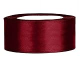 25m Satinband Satin Geschenkband bordeaux 25mm b