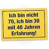 DankeDir! Ich bin nicht 70 Jahre Kunststoff Schild - Geschenk 70. Geburtstag Geschenkidee Geburtstagsgeschenk Siebzigsten Geburtstagsdeko Partydeko Party Zubehör Geburtstagsk