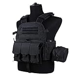 DETECH Molle Tactical Vest Körperschutz Jagdplatte Träger Airsoft 094K M4 Pouch Combat Gear M