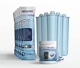 10 Wasserfilter Filterpatron kompatibel mit Jura Claris Blue 10er-set Filterpatrone inkl. 2-Phasen Reinigungstabletten (40 Tabs)