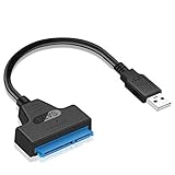 ZYElroy SATA 3 Kabel Sata zum USB-Adapter 6 Gbps für 2,5 Zoll Externe SSD HDD Festplatte 22 Pin Sata III-Kabel, USB 2.0,20