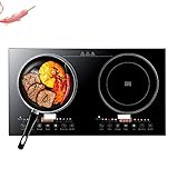 4400W Doppel Induktion Kochplatte Heizplatte Herdplatte Kochfeld Induktionskochfeld Induction Cooker Timer 8-Gang-Feuerkra Schw