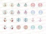 Vintageparts Motivbogen Anchor für Cabochons verschiedener Größen rund 12