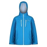 Regatta Kinder Junior Calderdale' Mesh Lined Waterproof Breathable Hooded Jacket Jacken wasserdichte Shell, Blau Aster/Petrol, 13 J