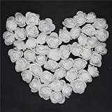 JONJUMP 200 Stück Mini-Rosenköpfe aus Polyethylen-Schaumstoff, handgefertigt, Hochzeitsdek