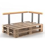 Vicco Set Holzlehne Lehne für Palettenkissen 110cm & 70cm Rückenlehne Palettenlehne Seitenlehne Palettensofalehne Palettenpolster Kissen Sofa Polster Indoor O