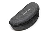 Hi-SHOCK Brillenetui Hi-Case | Stoßabsorbierendes Hartschalen-Case mit Schlaufe & Reißverschluss und Mikrofasertuch [robust | wasserabweisend | groß | grau | 17,5cm x 7,5cm x 5,5cm]
