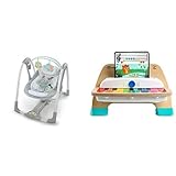 Ingenuity, Babyschaukel mit 5 Schaukelgeschwindigkeiten, Spielzeugbügel + Baby Einstein Hape Magic Touch Piano Musikspielzeug Klavier aus Holz, mit 3 Notenblättern und 6 Liedern, ab 12 M