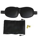 EAZY CASE Premium 3D Schlafmaske 100% Blickdicht für Männer und Frauen – Ideale Schlafbrille, kein Druck und komfortabler Augenschutz, inkl. gratis Ohrstöpsel und Aufbewahrungsb