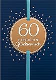 Perleberg Geburtstagskarte zum 60. Geburtstag Lifestyle - Kreis, Band - 11,6 x 16,6 cm, 7529060-2