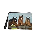 Freewander Münzbörse für Damen, Kosmetiktasche für Reisen und Einkaufen., Bauernhofpferd, Einheitsgröße, Kosmetik
