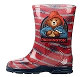 Paddington Bear Boys Leon Wellington Boots Red 8 UK C