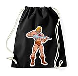 TRVPPY Baumwolltasche Turnbeutel Tasche Modell He-Man - Schw