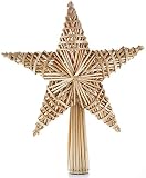 HEITMANN DECO Stroh-Baumspitze - Christbaumspitze Stern aus Stroh - Christbaumschmuck aus natürlichem M