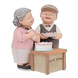 Großeltern Figur Birthday Cake Topper: Opa Grandma Kuchen Dekoration Ältere Paar Statue Sammlerstück Figuren für Geschenke Wohnk