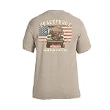 T-Shirt, Peace Frogs Make Your Own Path, Jeep Frosch, Unisex, kurzärmelig -  Beige -  3X-Groß