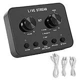 Esenlong USB Soundkarte Audio Adapter X7 Englisch Sound Wechsler Handy Computer Universal Externe Audio Live Soundk