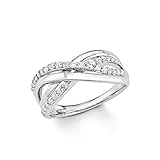 s.Oliver Jewel Damen-Ring 925 Silber rhodiniert Zirkonia weiß Gr. 58 (18.5) - 507769