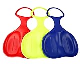 5 Packungen Kunststoff-Jagdschlitten für den Winter, flexibler Flyer mit Griff, tragbare Downhill-Schlitten für Kinder und Erwachsene, Schnee-, Gras- und Sand-Boarding