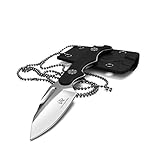 Wolfgangs CITO Neck Knife Messer - inklusive Kydex Scheide und Kugel Halskette zum umhängen - Mini Tactical Survival Outdoor Messer für verstecktes trag