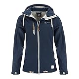 DryFashion Damen Softshell-Mantel 'Dagebüll', Größe:50, Farbe:navy