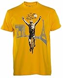 T-Shirt Der Tour de France Radfahren – offizielle Kollektion – Größe Erwachsene Herren S gelb