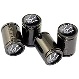HUAQIEMI Auto Rad Reifen Ventilkappen, für Maserati Logo Granturismo Levante Ghibli Gran GC Cabrio GT Reifen Vorbau Air Dust Covers Metalllegierung Chrom Insig
