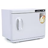 Greensen Kompressenwärmer, Handtuchwärmer 23L 2 in 1 UV-Licht Sterilisator Handtuchablage Edelstahl Desinfektion Maschine Handtuch Hochtemperatur Sterilisator für Haus Friseursalon Kosmetik