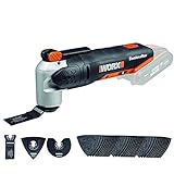 WORX WX678.9 Akku Multitools 20V – Mulitfunktionsgeräte Sonicrafter WORX zum Schneiden, Sägen, Schleifen uvm. – Inkl. 39 teiliges Zubehör-Set/ Ohne Akku und Ladeg